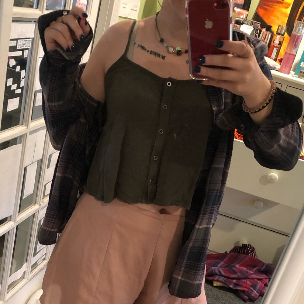 Forever 21 green crop